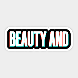 Designed For Couple, Beauty and the Beast. "Beauty And" Couple Clothing Sticker